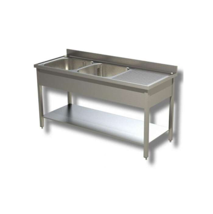 Stainless Steel Sink w/ Right Drainer