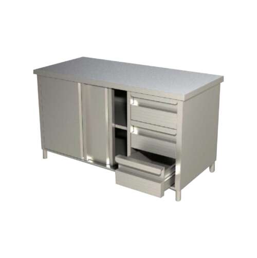 Stainless Steel Base Cabinet with Drawer